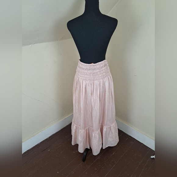 Tory Burch CORDED Silk SKIRT Iced Pink Size 8 - Picture 6 of 16